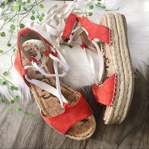 Sam Edelman Nona Suede Platform Espadrille Sandals